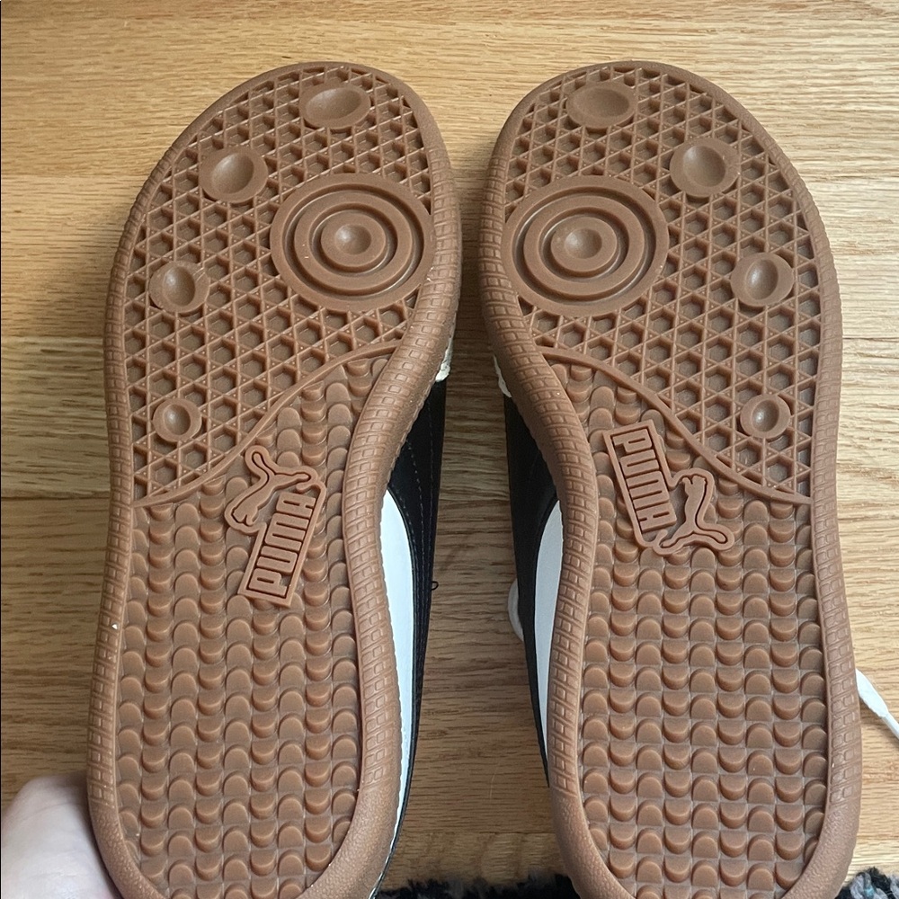 Puma White Black Gum-Accent Low-Profile Sneakers - Picture 5 of 11